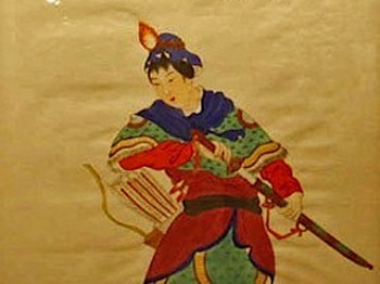 Traditional painting of Mulan