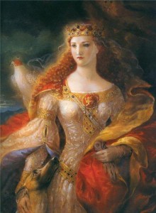 A fanciful portrait of Eleanor of Aquitaine by Kinuko Y. Craft