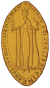 Eleanor's royal seal, proclaiming her Queen of England and Duchess of Aquitaine. 